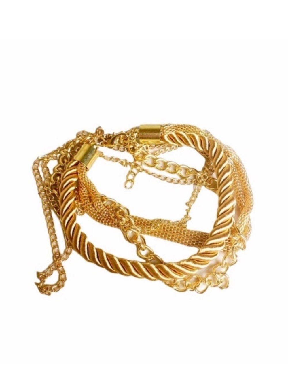 Gold-Tone Multi-Chain Rope Bracelet - Picture 3 of 3